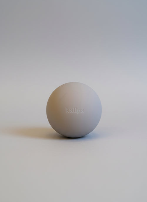 Andes taupe deep tissue silicone massage ball (front side 2) used for injury rehab and physical therapy UK