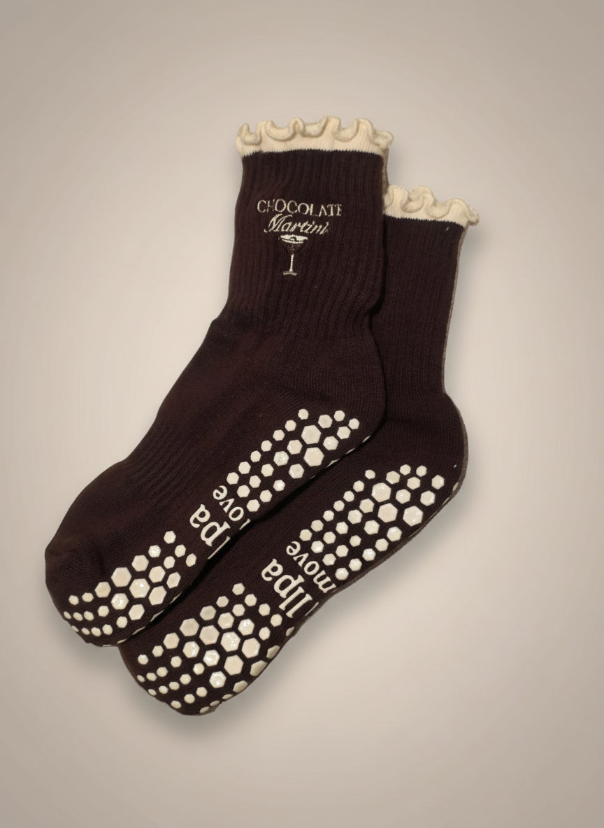Chocolate Martini Grip Socks
