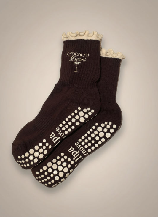 Chocolate Martini Grip Socks